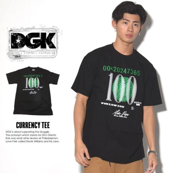 ディージーケー DGK Tシャツ 半袖 メンズ レディース CURRENCY TEE ブラック 夏 ...
