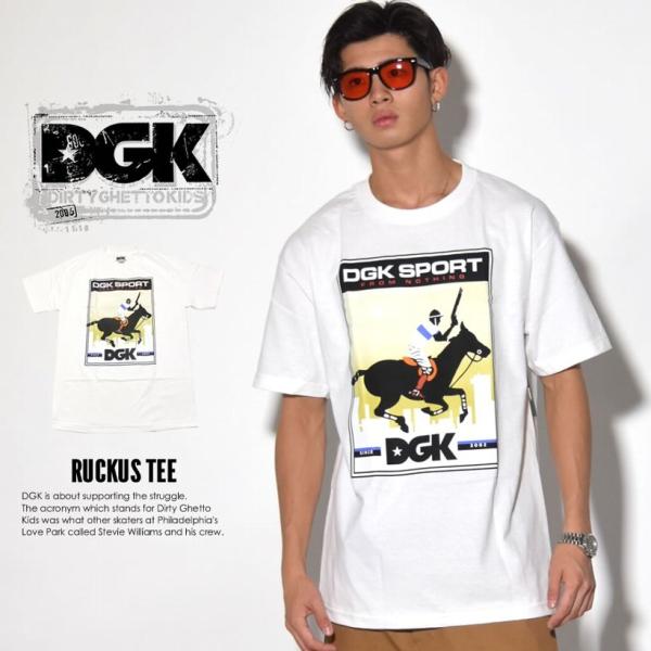 ディージーケー DGK Tシャツ 半袖 メンズ レディース RUCKUS TEE ホワイト 夏 ブラ...