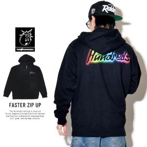 ハンドレッツ パーカー メンズ ブランド おしゃれ 厚手 裏起毛 スウェット FASTER ZIP UP 秋冬｜dj-dreams