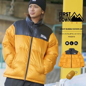 ファーストダウン FIRST DOWN ラムレザー ダウンジャケット 黒