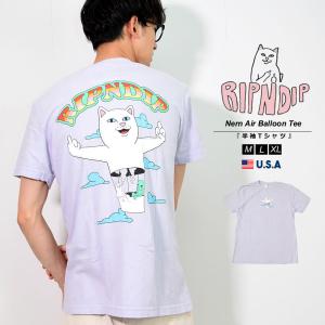 RIPNDIP リップンディップ Tシャツ メンズ 半袖 エアバルーン 気球 猫 ネコ プリント RND9362｜dj-dreams