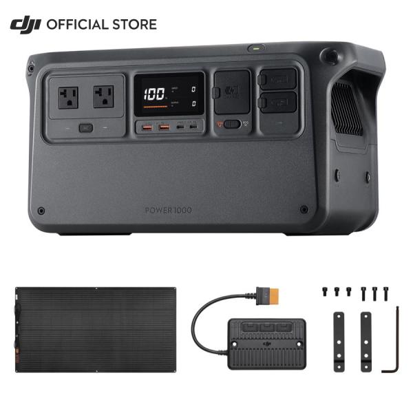 DJI Power 1000 1024Wh ポータブル電源 + 200Wフレキシブルソーラーパネル1...