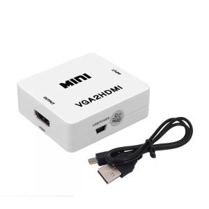 VGA to HDMI 変換アダプタ 在宅勤務 ライブ配信 WEB会議 テレワーク ゲーム実況 ノートパソコン｜djsumart