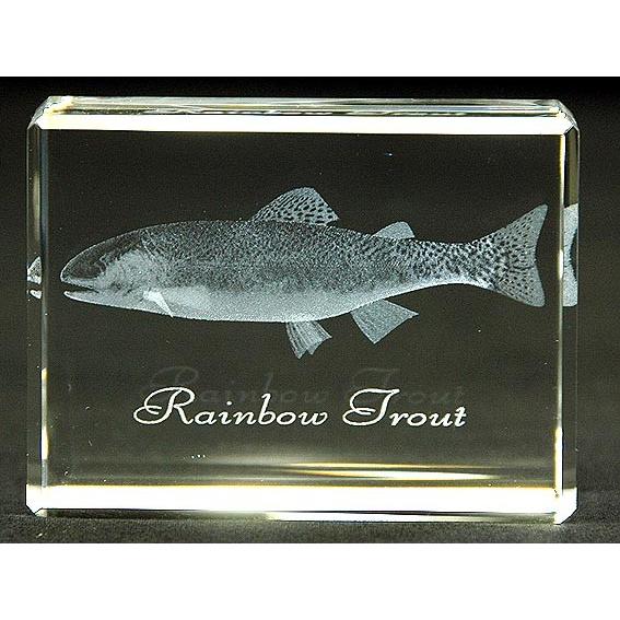 虹鱒-魚3Dクリスタルアート
