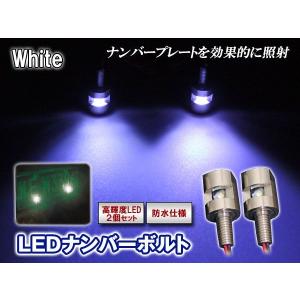 LEDナンバー灯ボルト 90度照射タイプ ホワイト