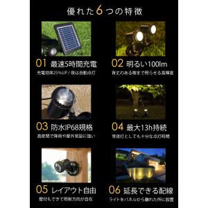 ソーラー ライト 屋外 Candor(R) 明...の詳細画像2