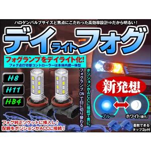 LED フォグランプ デイライトLED 兼ポジション H8 ...