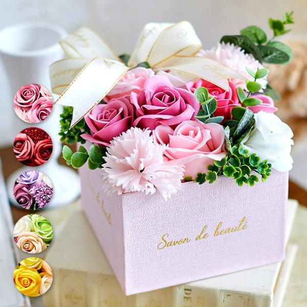 ソープフラワー ボックス フラワーボックス 母の日 2025 誕生日 プレゼント 女性 ギフト 花 ...