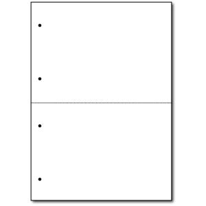 A4ミシン用紙　２分割＜４穴＞ 2500枚　１ケース｜dkom