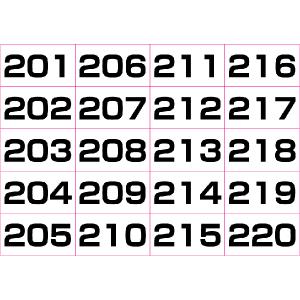 3連番 数字シール連番(黒) 301〜400（5シート） : ディコム - 通販 - Yahoo