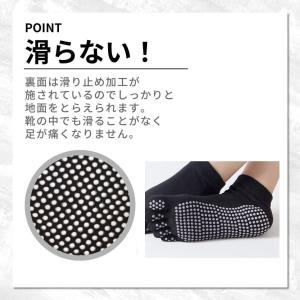 ヨガソックス 5本指 滑り止め 3足セット ピ...の詳細画像1