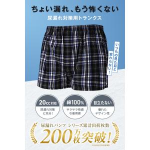 尿漏れパンツ トランクス 男性 2枚セット 軽...の詳細画像1