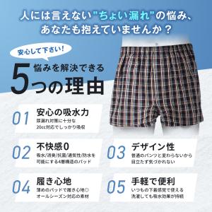尿漏れパンツ トランクス 男性 2枚セット 軽...の詳細画像2