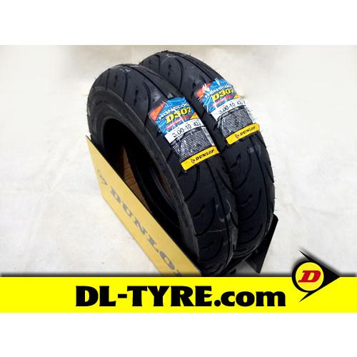 [前後２本セット] DUNLOP D307 3.00-10 TL  [ディオ Dio タクト ジョル...