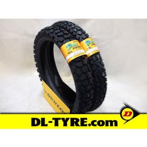 セロー 前後タイヤセット バリ山 DUNLOP [前後セット] 新品 D605 2.75-21 120/80-18(TL) [セロー