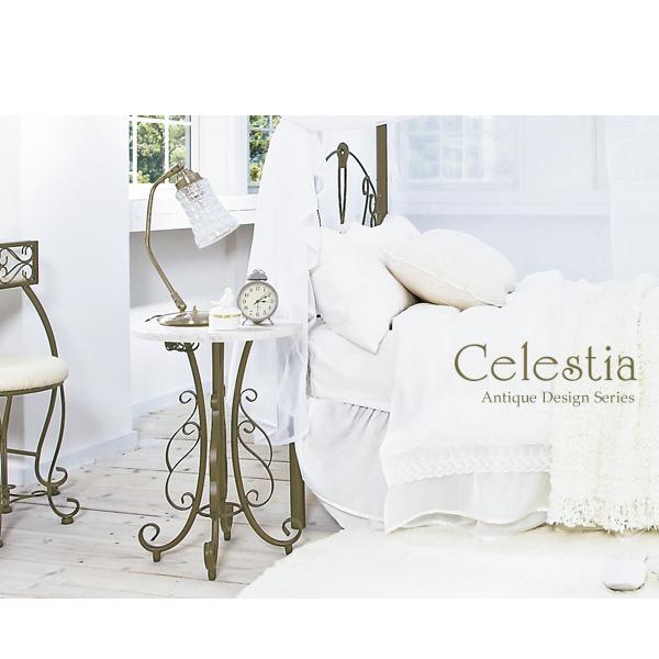 曲線が美しいロートアイアンデザインが目を引く高級感のあるサイドテーブル『Celestia（セレスティ...