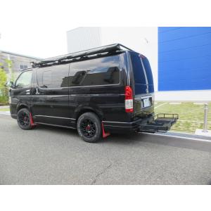 DMDヒッチ ハイエース200標準TRDエアロ用 E級 3本出しキャリア HE200