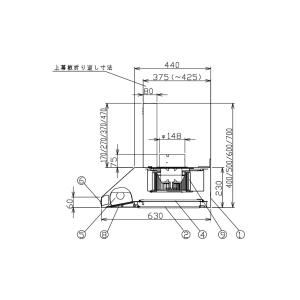 シロッコファン レンジフード 換気扇 浅型 7...の詳細画像4