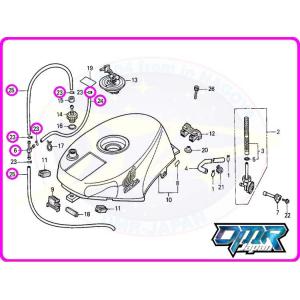 【新品】 エアホース＆スリーウェイジョイント＆クリップ (フューエルタンク/チェックバルブ) NSR250R MC16｜dmr-japan