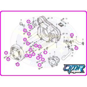 【新品】乾式用 クラッチカバーボルトセット NSR250R MC18 MC21 MC28｜dmr-japan