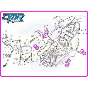 【新品】 ボルト＆ラバー (シートカウル) NSR250R MC16 MC18 MC21 MC28