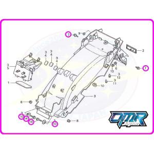 【新品】 ボルト＆カラー＆ナット (リアフェンダー) NSR250R MC21