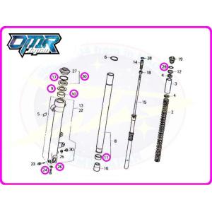 HONDA NSR250R(MC21) フロントフォーク及びOH用純正部品 ホンダ NSR250R(MC21) フロントフォークオイルシール