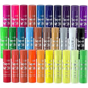 Shuttle Art クレヨン 30色セット 水で落とせる テンペラペイントスティック