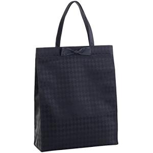 縦型ダイヤ柄リボンフォーマルサブバッグ A4対応マチ付日本製 慶弔両用 ブラックフォーマルバッグ 結婚式