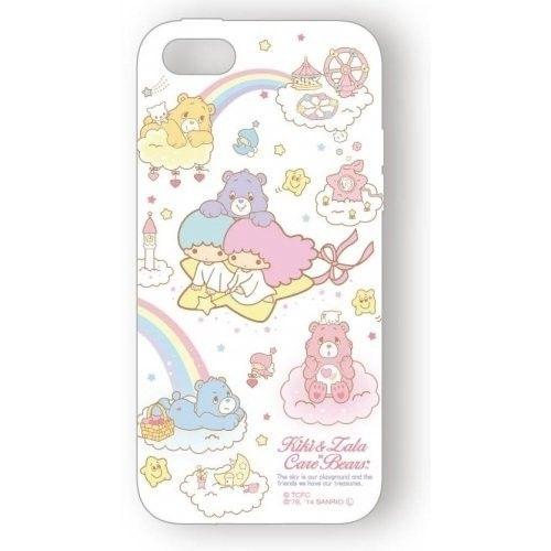 【メール便対応】【キキ&amp;ララ×ケアベア】iPhone5cキソフトジャケットSAN-314WHホワイト