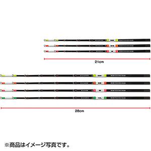 プロックス(PROX) 攻棚ワカサギ扁平カーボン穂先 21cm S 蛍光レッド