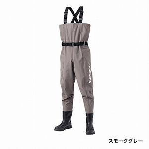 シマノ SHIMANO ハイパーウェーダー チェストハイ・カットフェルトソール 3L 27.5-28.5 スモークグレー FF-052T ウェイダー ウェダー ウエダー 胴長 防水