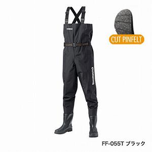 シマノ(SHIMANO) ハイパーウェーダー(チェストハイ・カットピンフェルトソール) M(25.0-25.5) ブラック FF-055T｜dn-eshop