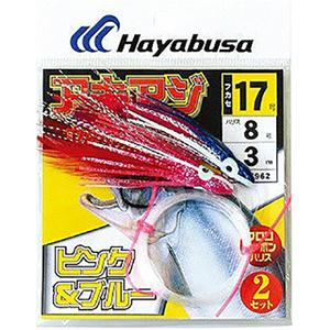 ハヤブサ(hayabusa) アキアジウキ釣り替鈎 ピンク&amp;ブルー 17-8 IS-962