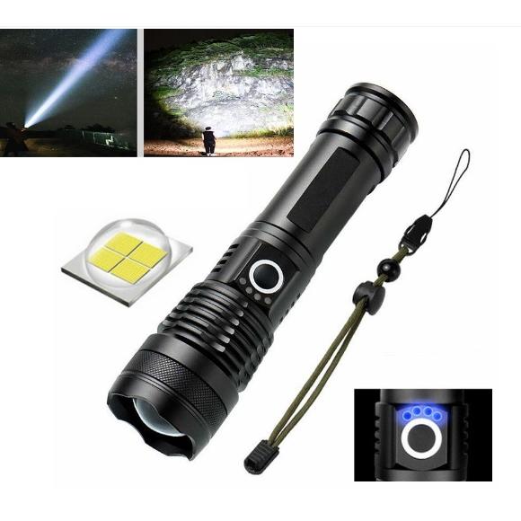 懐中電灯 LED 強力 軍用 小型 最強 充電式 充電 防水 ランタン USB充電式 防災 軍用 ア...