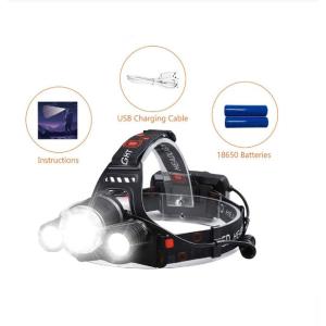 ヘッドライト 充電式 led 最強 USB 超強力 LED 軽量 頭 最強ルーメン LEDヘッドライ...
