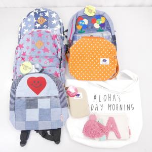 MOMENTUM KIDS SUNAMELi Lilas Campbell キッズ 子ども デニム リュック ドット ショルダーバッグ ポーチ ロゴ トートバッグ 8点セット｜dndiversion