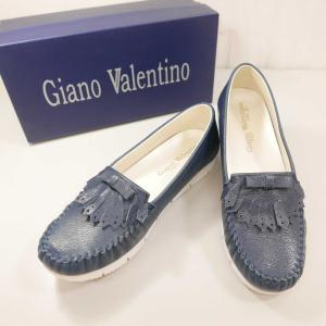 Giano Valentino ジアーノバレンチノ レディース モカシン フラット シューズ 靴 NAVY 39 18122 SH｜dndiversion