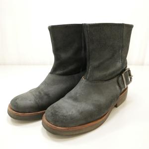 MAISON MARTIN MARGIELA メゾン マルタン マルジェラ レディース レザー 靴 22 エンジニア ブーツ ダメージ加工 BLACK 36｜dndiversion