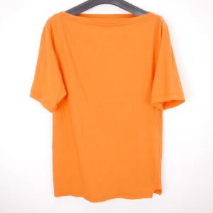 19SS FUMIKA UCHIDA フミカ ウチダ COTTON STRAIGHT NECK OVER SHOULDER TEE レディース ボートネック コットン 半袖Tシャツ ORANGE M｜dndiversion