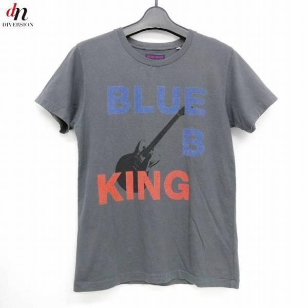 BLUE BLUE ブルーブルー コットン 半袖 KING ロゴ ギター プリント TEE Tシャツ...