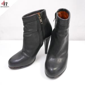 ISABEL MARANT イザベル マラン レザー ヒール ジップ ショートブーツ ブーティー BLACK 37｜dndiversion