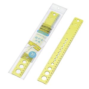 曲がる定規 30cm　/ステーショナリー/事務用品/文具/景品/粗品/ノベルティ　★ロット割れ不可　10個単位でご注文願います　300個単位で送料無料