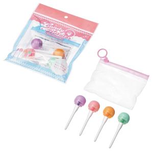 キャンディーマーカー4P　/ステーショナリー/事務用品/文具/景品/粗品/ノベルティ　★ロット割れ不可　10個単位でご注文願います　300個単位で送料無料
