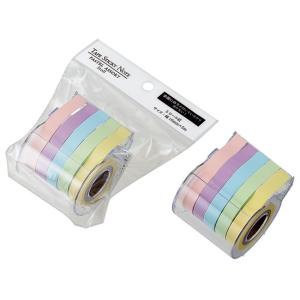 テープふせん紙10mm×5m（パステル）5ロール　/ステーショナリー/事務用品/文具/景品　★ロット割れ不可　120個単位でご注文願います　240個単位で送料無料