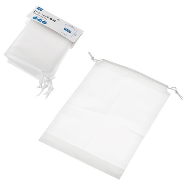 ビニール巾着袋3P　/BAG/アウトドア/エコ/ピクニック/ファッション/防災/レジャー　★ロット割...