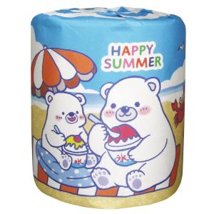 ハッピーサマー1ロール　/衛生/トイレットペーパー/トイレットロール/最安/景品/粗品/販促/プレゼント　★ロット割れ不可　100個単位でご注文願います