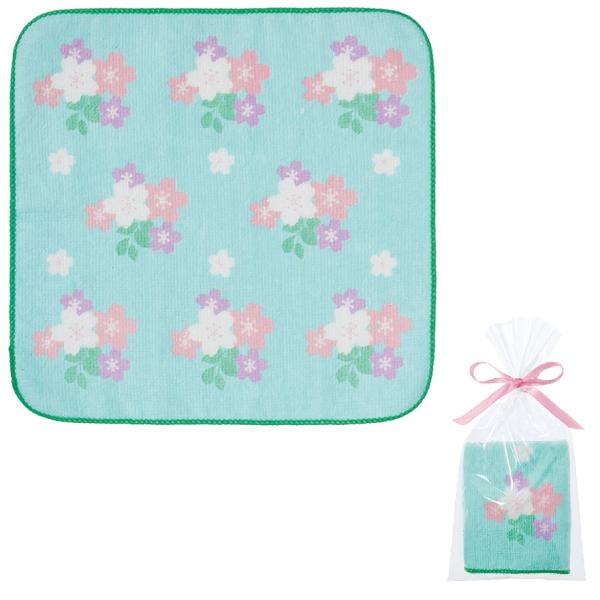 さくら模様ハンドタオル　/春/景品/粗品/販促品/プレゼント　★ロット割れ不可　100個以上でご注文...