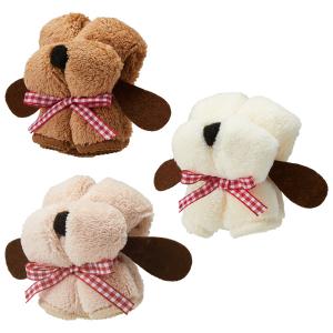FUWARI わんわん タオルハンカチ　/景品/粗品/販促品/プレゼント　★ロット割れ不可　45個以上でご注文願います　260個以上で送料無料