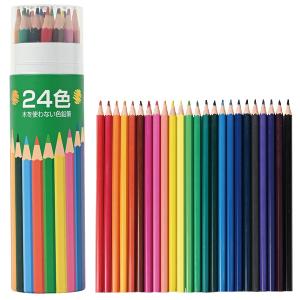 木を使わない色鉛筆24本セット /事務/ステーシ...の商品画像